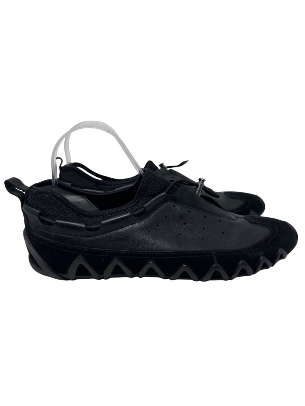 ECCO Dayla Toggle Closure Leather Black Slip-on Sneaker Women's EU 42 US 11/11.5